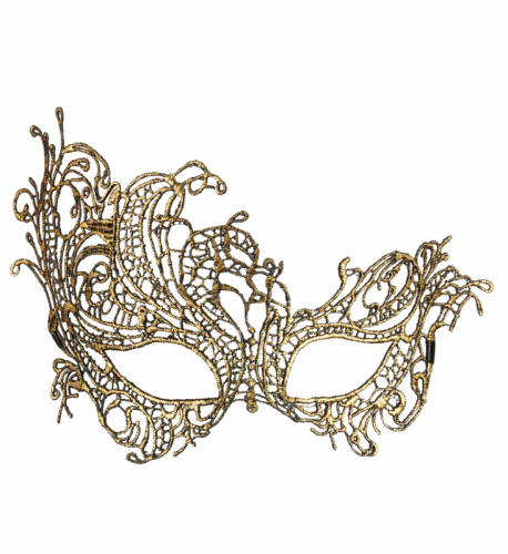 gonmask Cleo Guld i gruppen Maskerad / Masker  / gonmasker hos PARTAJSHOP AB (04771)