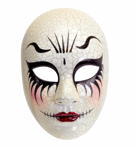 Mask Commedia dell'arte Cracked Doll i gruppen Hgtider / Halloween / Halloweenmasker hos PARTAJSHOP AB (08478)