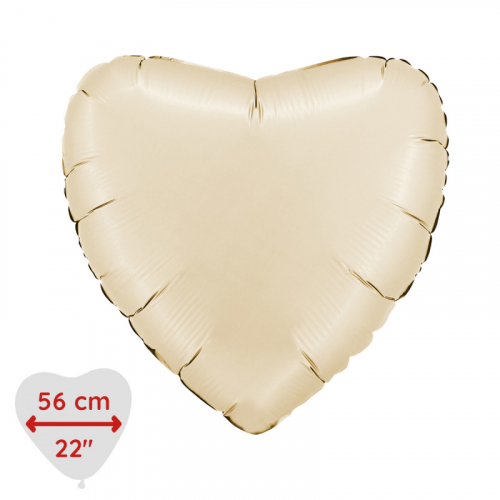 Folieballong Hjrta satin Cream 56cm  i gruppen Hgtider / Dop / Dop Ballonger hos PARTAJSHOP AB (220000SCR)