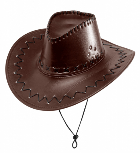 Cowboyhatt Fejklder Brun i gruppen Maskerad / Hattar / Vuxenhattar hos PARTAJSHOP AB (2898R)