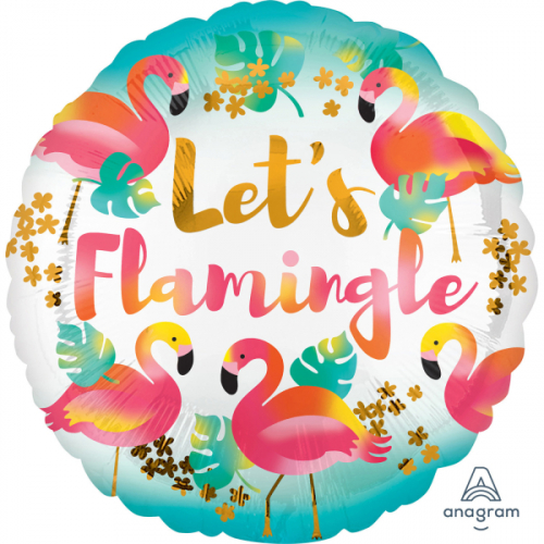 Folieballong Lets Flamingle i gruppen Festartiklar / Ballonger / Folieballonger hos PARTAJSHOP AB (3712175)