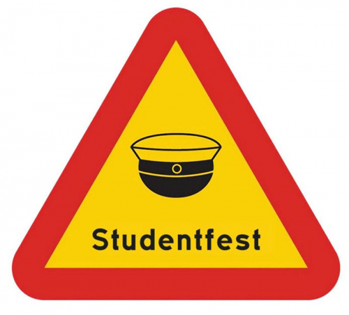 Varning fr fest eller studentfest i gruppen Festartiklar / Dekorationer / Drrdekorationer hos PARTAJSHOP AB (69828)