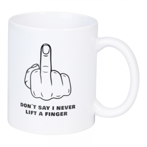 Mugg Dont say I never lift a finger i gruppen Roliga prylar / Glas och muggar / Muggar hos PARTAJSHOP AB (80204)