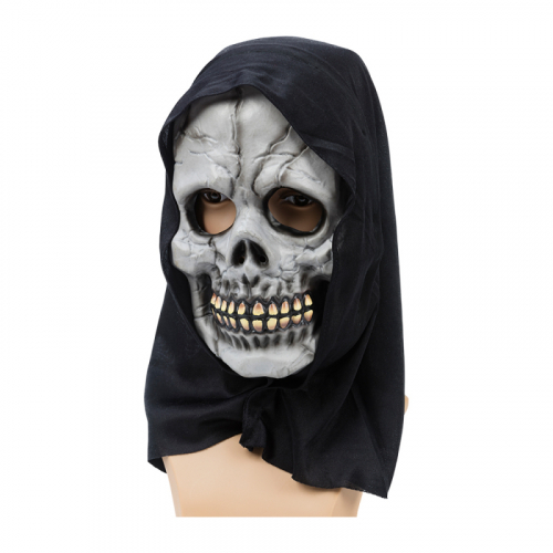 Mask Skelett med huva i gruppen Hgtider / Halloween / Halloweenmasker hos PARTAJSHOP AB (96022)