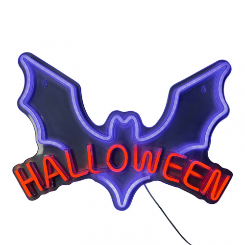 Fladdermus ledlampa neon i gruppen Hgtider / Halloween / Halloweentillbehr hos PARTAJSHOP AB (97358)