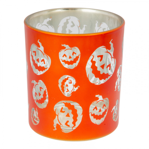 Ljusbehllare Orange Halloween i gruppen Hgtider / Halloween / Halloweendekoration hos PARTAJSHOP AB (97561)