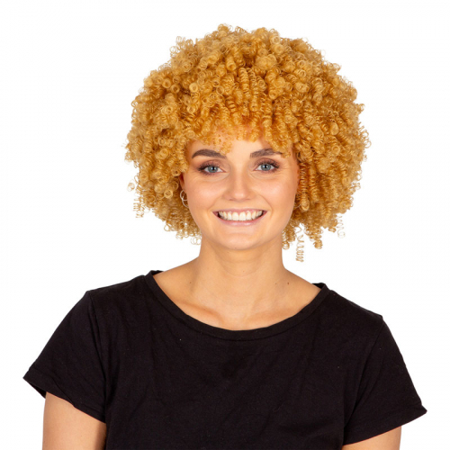 Peruk Afro blond i gruppen Maskerad / Peruker / Damperuker hos PARTAJSHOP AB (97568)