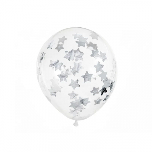 Ballong konfettistjrnor Silver i gruppen Festartiklar / Festteman / Fdelsedagsfest / Silver hos PARTAJSHOP AB (BK12-4-018-6)