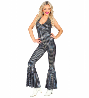 Jumpsuit Disco Silver i gruppen Maskerad / Maskeradteman / 80-talstema hos PARTAJSHOP AB (05019-r)