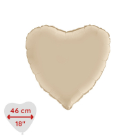 Folieballong Hjrta satin cream 46cm