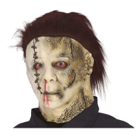 Latex killer mask med hår