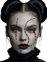 Ansiktssmycken Ärr och Stygn Halloween