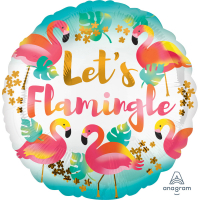 Folieballong Lets Flamingle