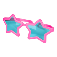 Stjärnglasögon i neonrosa