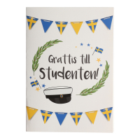 Studentkort Grattis Girlang