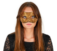Mask guld glittrig