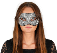 Mask silver strass