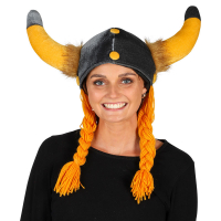 Viking hatt med flätor