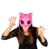 Kattmask skelett rosa