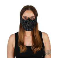 Halvmask i skelettdesign